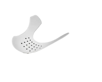 White perforated shoe shield.