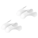 Two pairs of white, perforated shoe inserts.