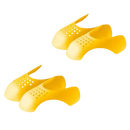 Yellow perforated shoe inserts.