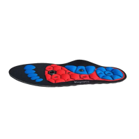 Magnetic shoe insole with red and blue cushioning.