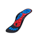 Magnetic shoe insole with red and blue cushioning.