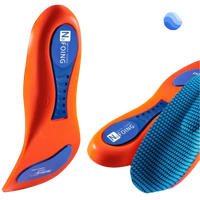 Orange and blue sport insoles.