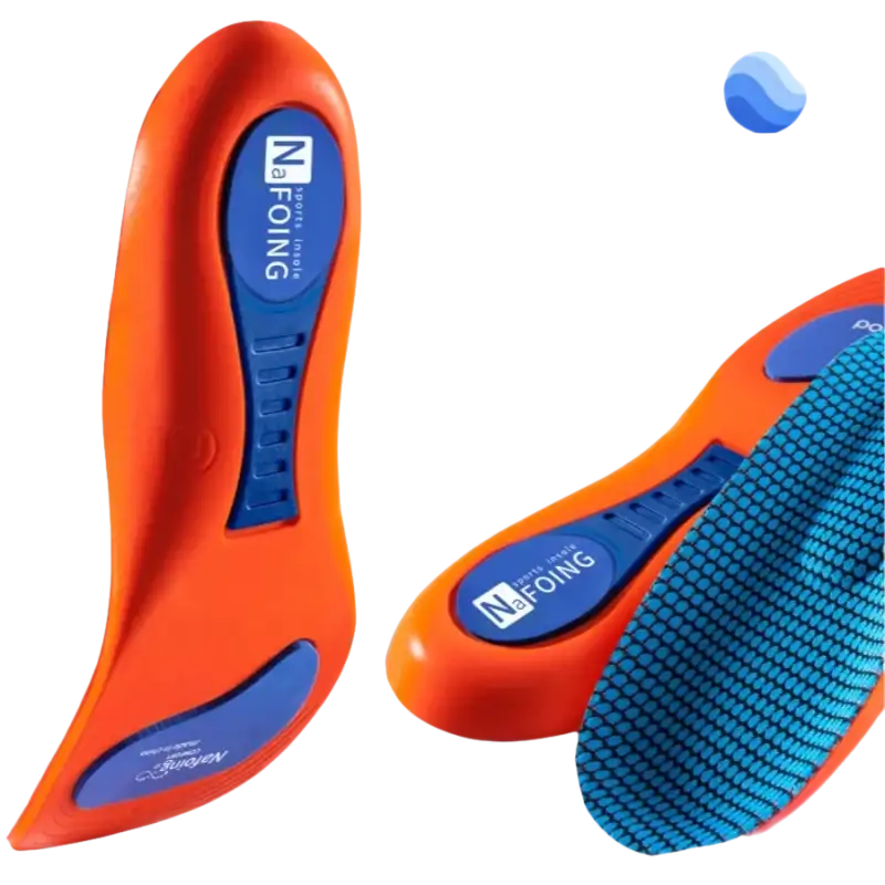 Happy Feet Orange Blue Sports Insoles Shock Absorption Shoes Sole