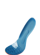 Breathable blue shoe insole.
