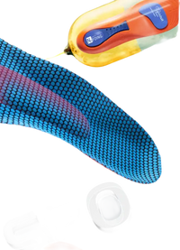 Blue and orange sport insole.