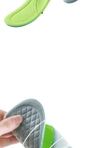 Cushioned shoe inserts.