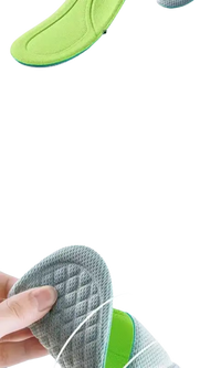 Cushioned shoe inserts.