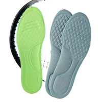 Shoe insoles with textured surfaces.
