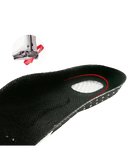 Black insole with heel support.