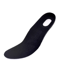 Black insole with white trim.