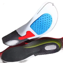 Shock-absorbing shoe insoles.
