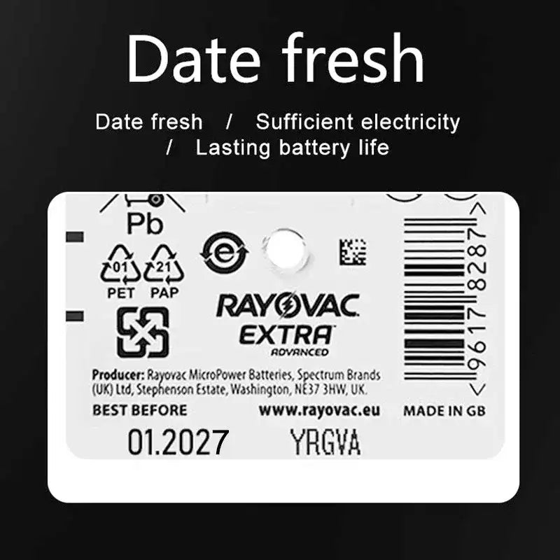 Hearing Aid Batteries 60 PCS Rayovac PEAK 1.45V High Performance 312 312A A312 PR41. Battery For BTE CIC RIC OE Hearing