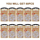 Hearing Aid Batteries 60 PCS Rayovac PEAK 1.45V High Performance 312 312A A312 PR41. Battery For BTE CIC RIC OE Hearing