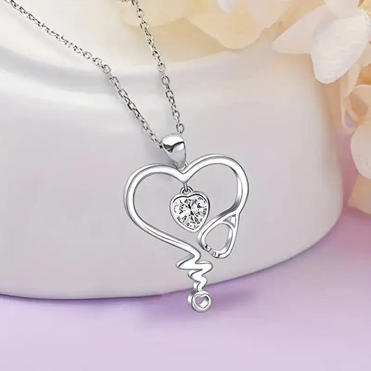 Heartbeat Elegance: ECG Necklace for Women