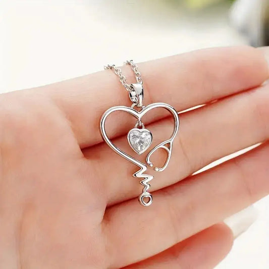 Heartbeat Elegance: ECG Necklace for Women