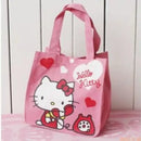 Pink Hello Kitty tote bag.
