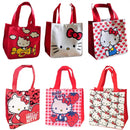 Hello Kitty themed tote bags.