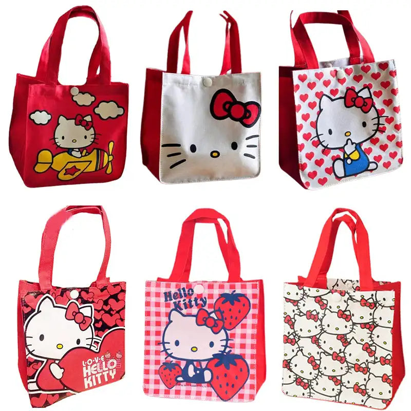 Sweet Red Hello Kitty Tote Bag
