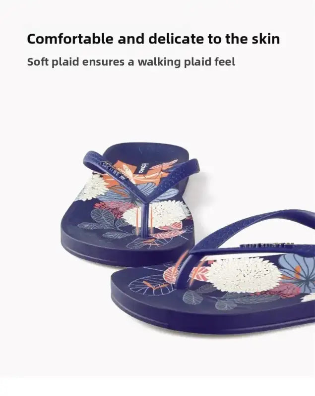 Printing Slippers Women’s Flip Flops Herringbone Slipper Clip Foot Beach Slides Soft Sole Platform Flip Flops Non Slip