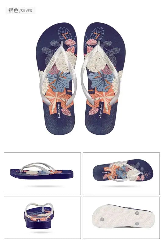 Printing Slippers Women’s Flip Flops Herringbone Slipper Clip Foot Beach Slides Soft Sole Platform Flip Flops Non Slip