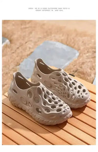 Hole Shoes Men’s Summer Outdoor Wear Platform Non-slip Eva Deodorant Breathable Sandals Beach Trend Slippers Men