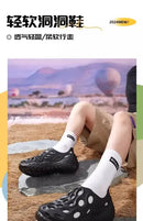 Hole Shoes Men’s Summer Outdoor Wear Platform Non-slip Eva Deodorant Breathable Sandals Beach Trend Slippers Men