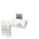 Homerack Toilet paper holder with hanging toilet paper roll on a sleek holder