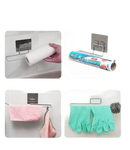 Multi-functional storage rack for Homerack toilet with hanging toilet paper and paper holder roll