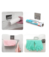 Multi-functional storage rack for Homerack toilet with hanging toilet paper and paper holder roll
