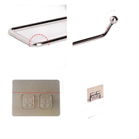 Metal towel rack with adhesive mount from Homerack Toilet for hanging toilet paper or paper holder roll