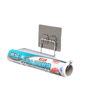 Mounted metal wrap dispenser on Homerack Toilet Towel Rack and Paper Holder Roll