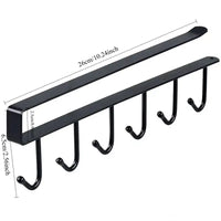 1pc wrought iron cabinet with 6 hooks nail free and diamond free easy installation multi scene storage neat storage