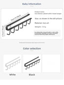 1pc wrought iron cabinet with 6 hooks nail free and diamond free easy installation multi scene storage neat storage