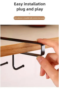 1pc wrought iron cabinet with 6 hooks nail free and diamond free easy installation multi scene storage neat storage