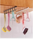 1pc wrought iron cabinet with 6 hooks nail free and diamond free easy installation multi scene storage neat storage