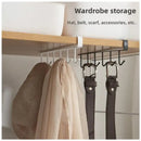 1pc wrought iron cabinet with 6 hooks nail free and diamond free easy installation multi scene storage neat storage