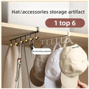1pc wrought iron cabinet with 6 hooks nail free and diamond free easy installation multi scene storage neat storage