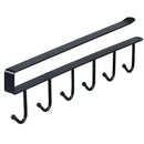 1pc wrought iron cabinet with 6 hooks nail free and diamond free easy installation multi scene storage neat storage