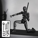 ShapeShift Robot 3D Action Doll - Pure Black Movable Joint / Assembled