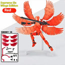 ShapeShift Robot 3D Action Doll - red Six Wing Angel / Assembled