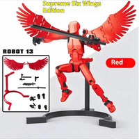 ShapeShift Robot 3D Action Doll - red two wing angel / Assembled