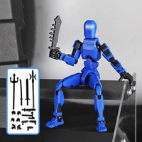ShapeShift Robot 3D Action Doll - Black And Blue Movable Joint / Assembled