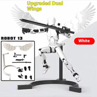 ShapeShift Robot 3D Action Doll - white two wing angel / Assembled