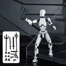ShapeShift Robot 3D Action Doll - Black White Movable Joint / Assembled