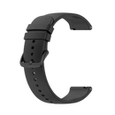 Black silicone watch band.