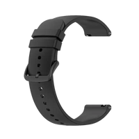 Black silicone watch band.