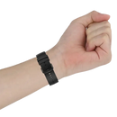 Black leather watch band.