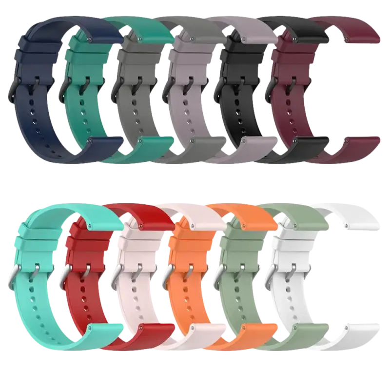 Colorful silicone watch bands.
