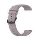 Lavender watch band with black buckle.