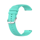 Turquoise watch band with silver buckle.